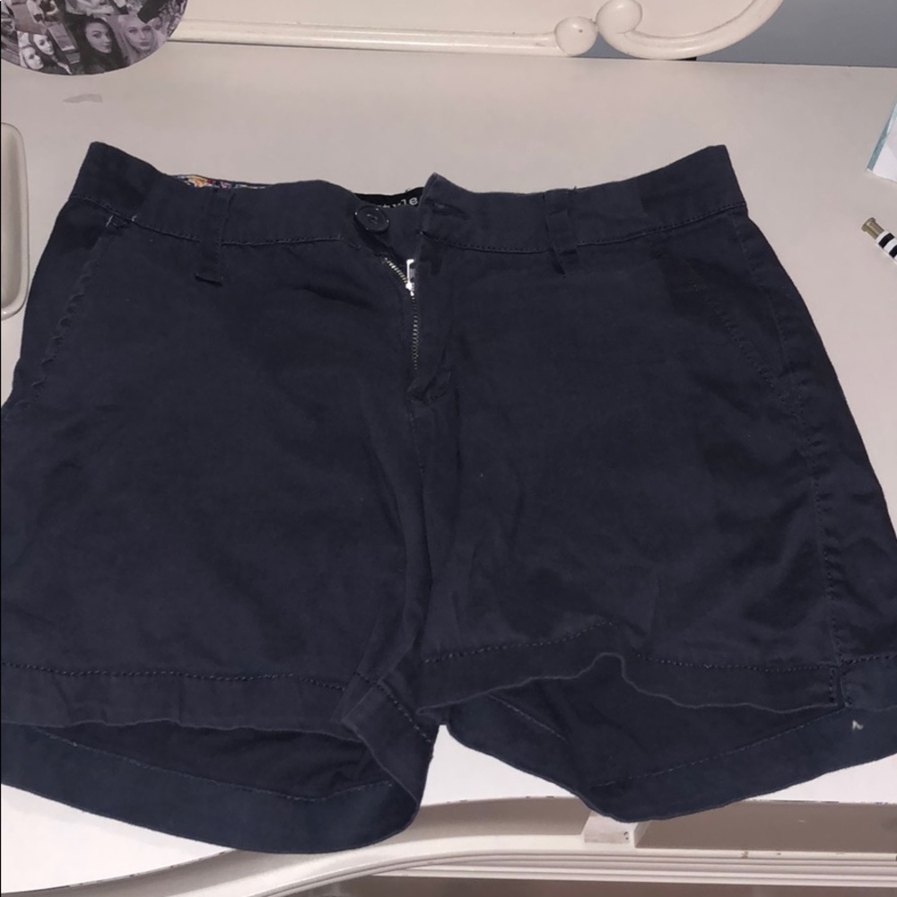 Navy blue colored shorts